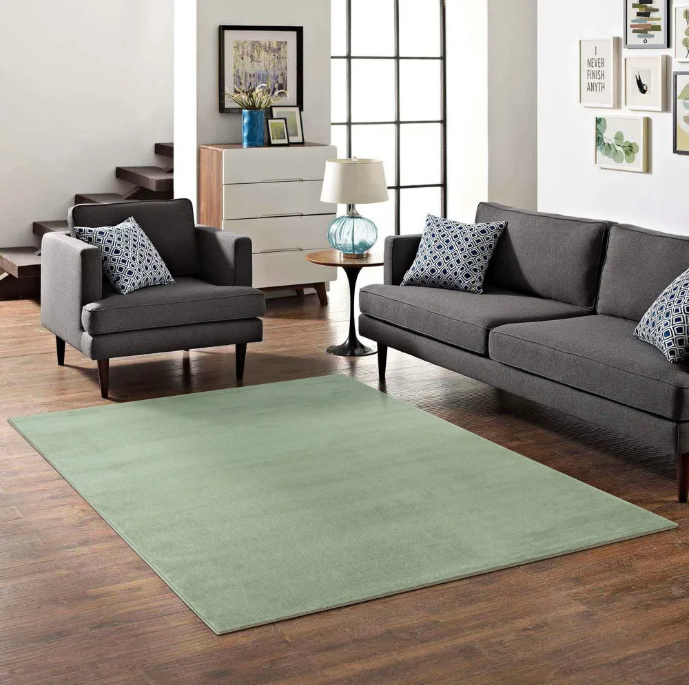 Covor Granada verde menta cu fire scurte, 200x250 cm