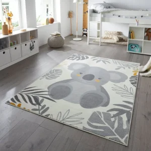 Covor »Koala« pentru joaca, fonoabsorbant, crem cu gri, 120x170 cm