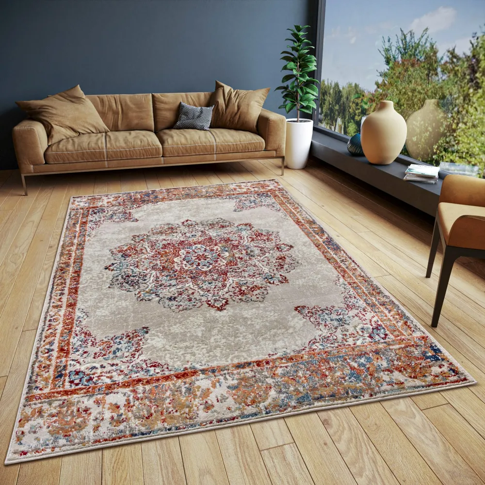 Covor »Maderno« cu design oriental crem, fire scurte, 160x235 cm