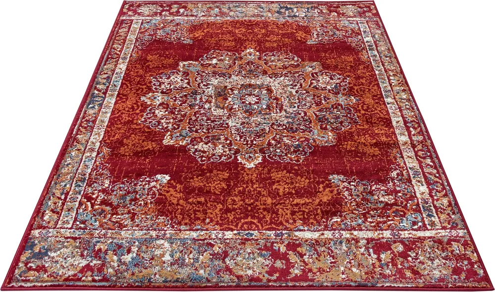 Covor »Maderno« cu design oriental roșu, fire scurte, 80x120 cm