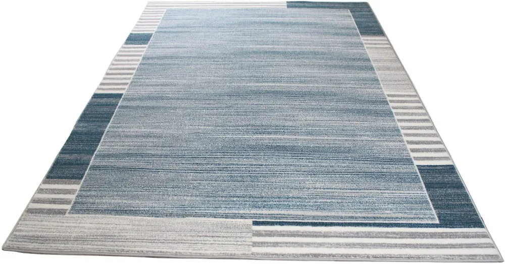 Covor »Madita« cu model modern, fire scurte, albastru 120x180 cm