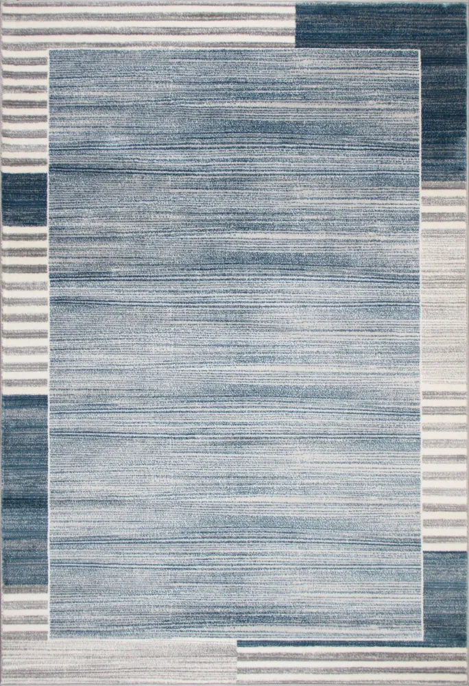 Covor »Madita« cu model modern, fire scurte, albastru 120x180 cm