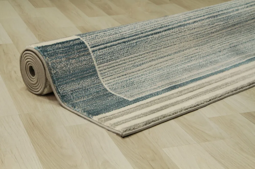 Covor »Madita« cu model modern, fire scurte, albastru 120x180 cm