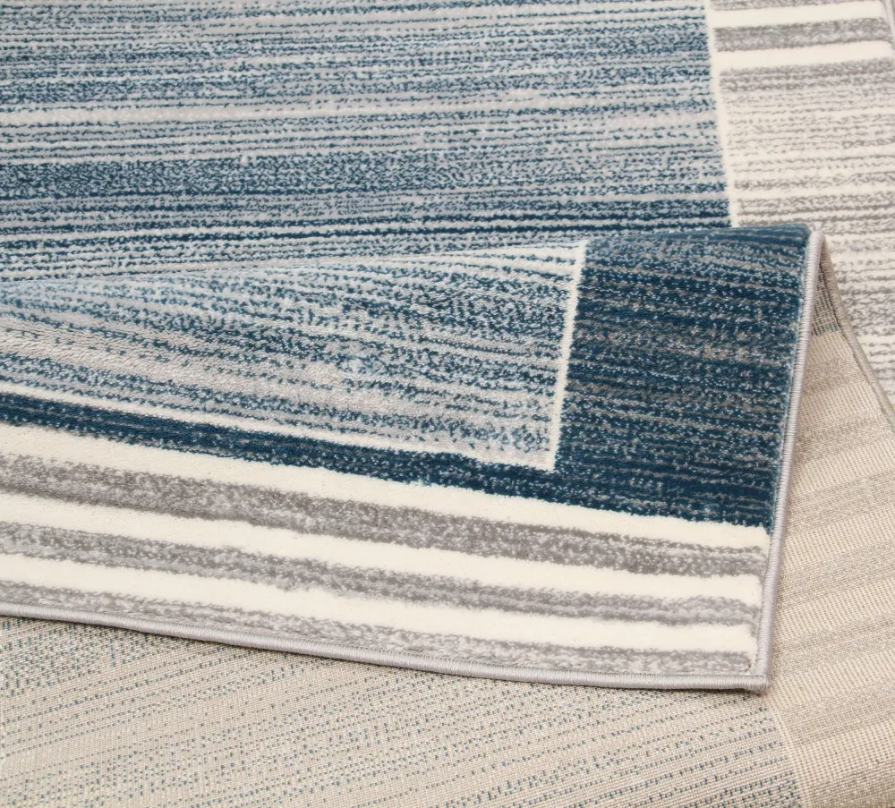 Covor »Madita« cu model modern, fire scurte, albastru 120x180 cm