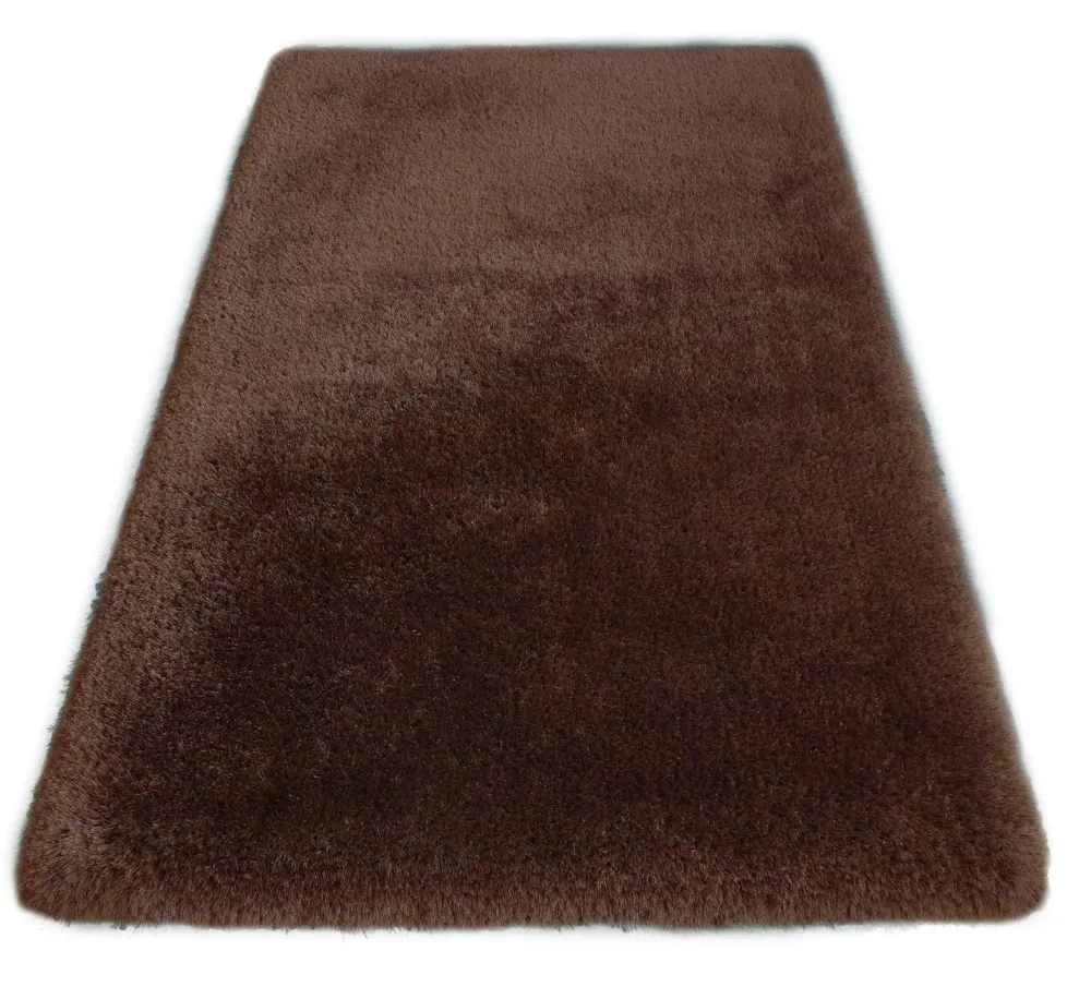 Covor Micro Exclusive maro inchis foarte gros si pufos, 160x230 cm