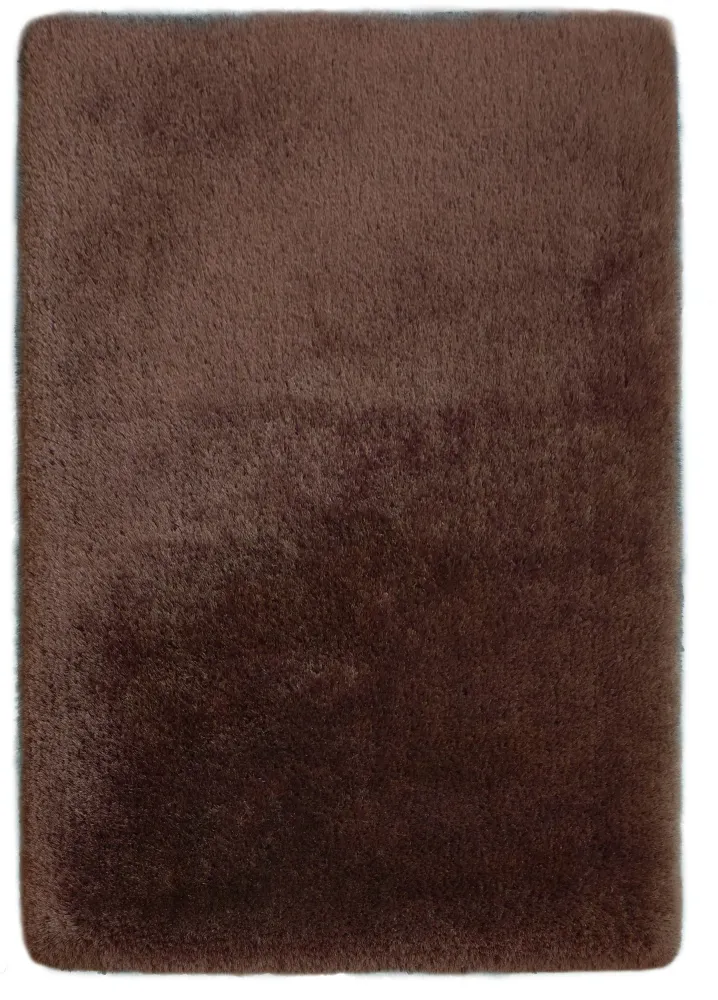 Covor Micro Exclusive maro inchis foarte gros si pufos, 160x230 cm