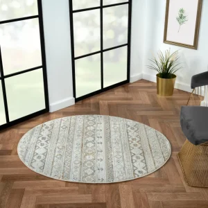 Covor My Nomady cu aspect scandinav, fire scurte crem 120 cm
