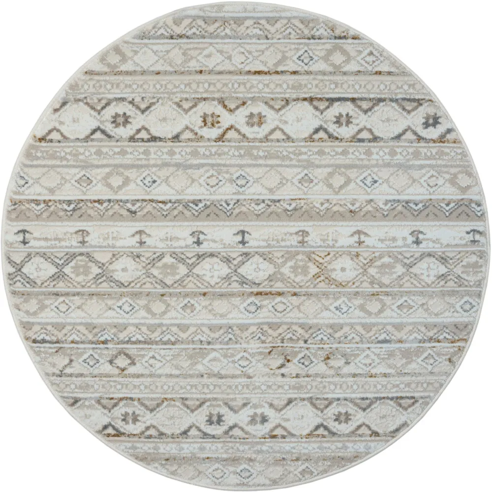 Covor My Nomady cu aspect scandinav, fire scurte crem 120 cm