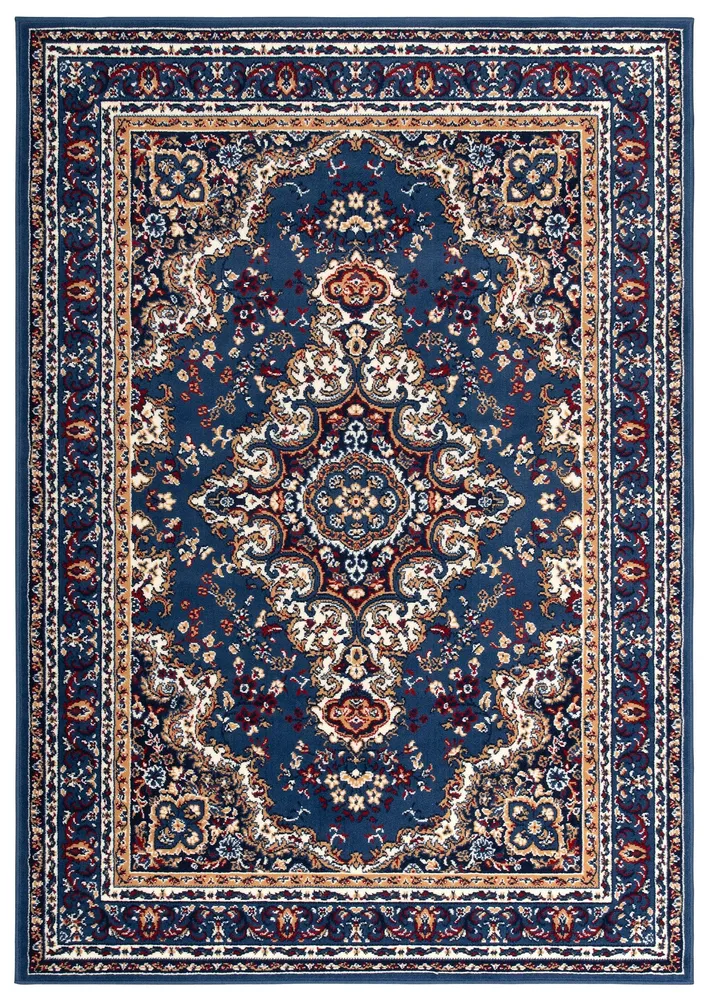 Covor Oriental cu chenar decorativ albastru, 240x330 cm