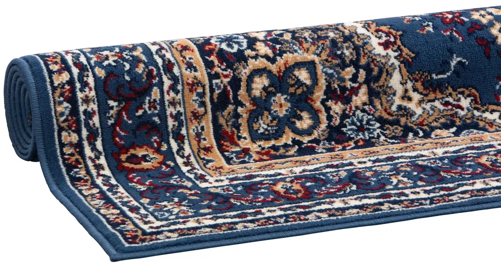 Covor Oriental cu chenar decorativ albastru, 240x330 cm