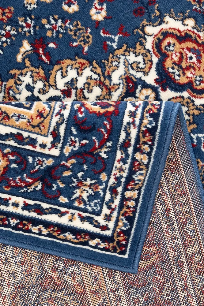 Covor Oriental cu chenar decorativ albastru, 240x330 cm