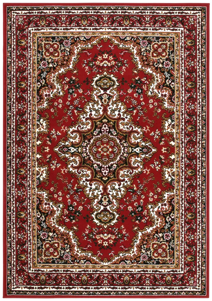 Covor Oriental cu chenar decorativ rosu, 240x330 cm