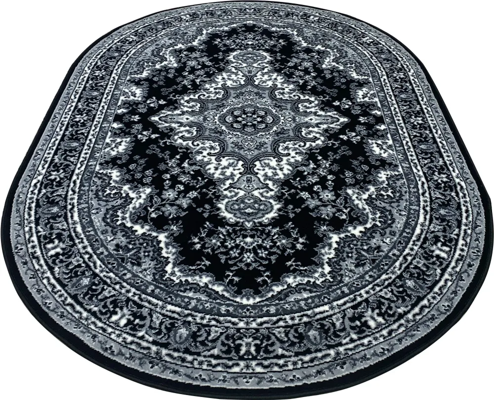 Covor oval »Oriental« gri, potrivit pentru incalzirea pardoseala 160x230 cm