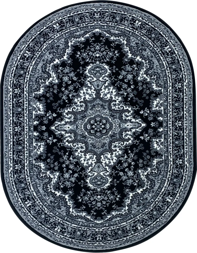 Covor oval »Oriental« gri, potrivit pentru incalzirea pardoseala 160x230 cm