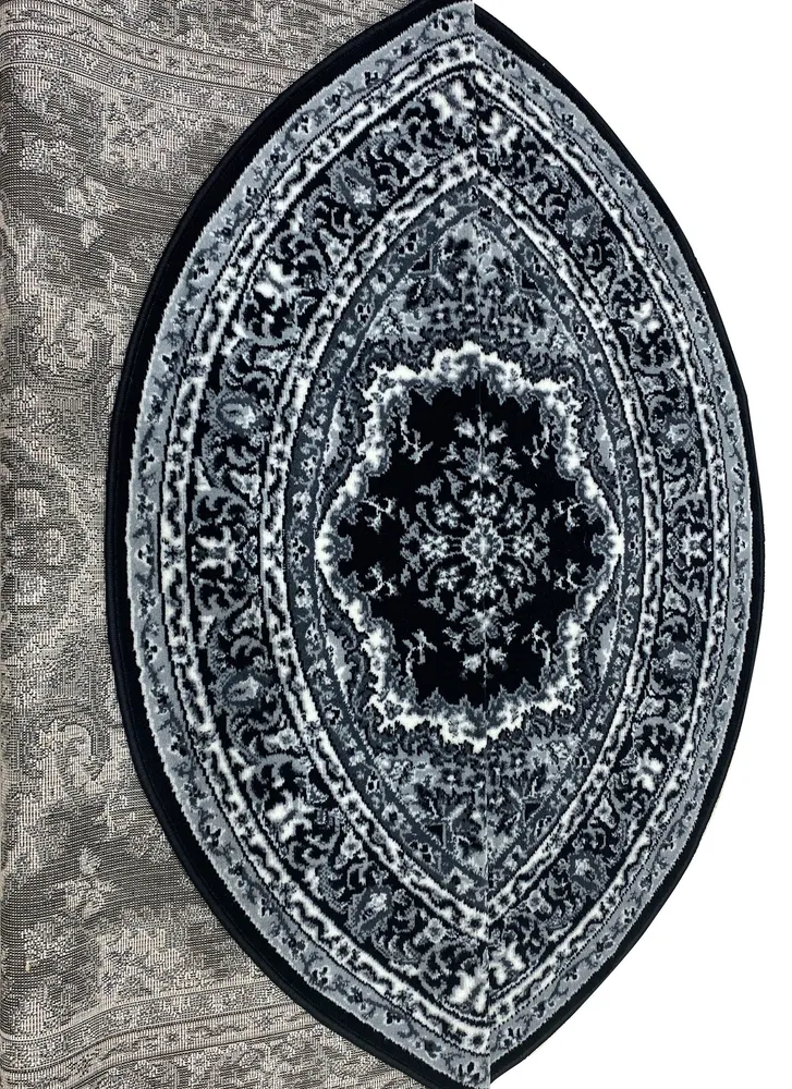 Covor oval »Oriental« gri, potrivit pentru incalzirea pardoseala 160x230 cm
