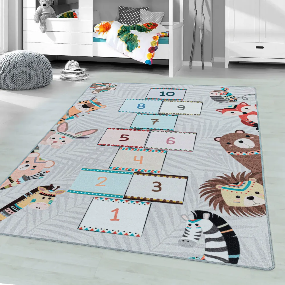 Covor pentru copii model Șotron cu fire scurte, 100x150 cm