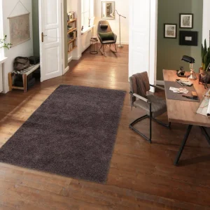 Covor pufos »Shaggy 30« gri inchis, potrivit pentru podele incalzite, 160x230 cm