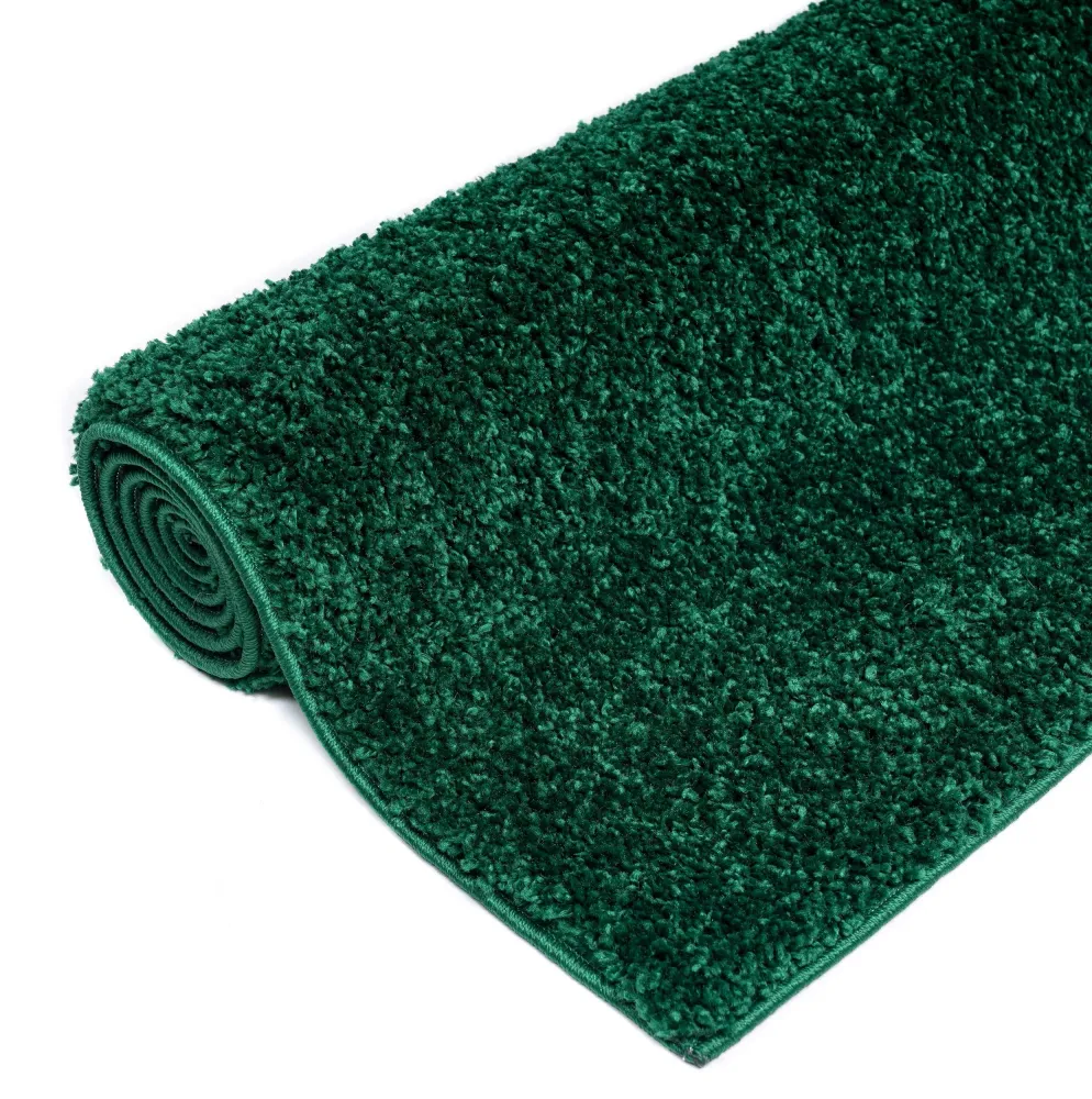 Covor pufos »Shaggy 30« verde, potrivit pentru podele incalzite 70x140 cm