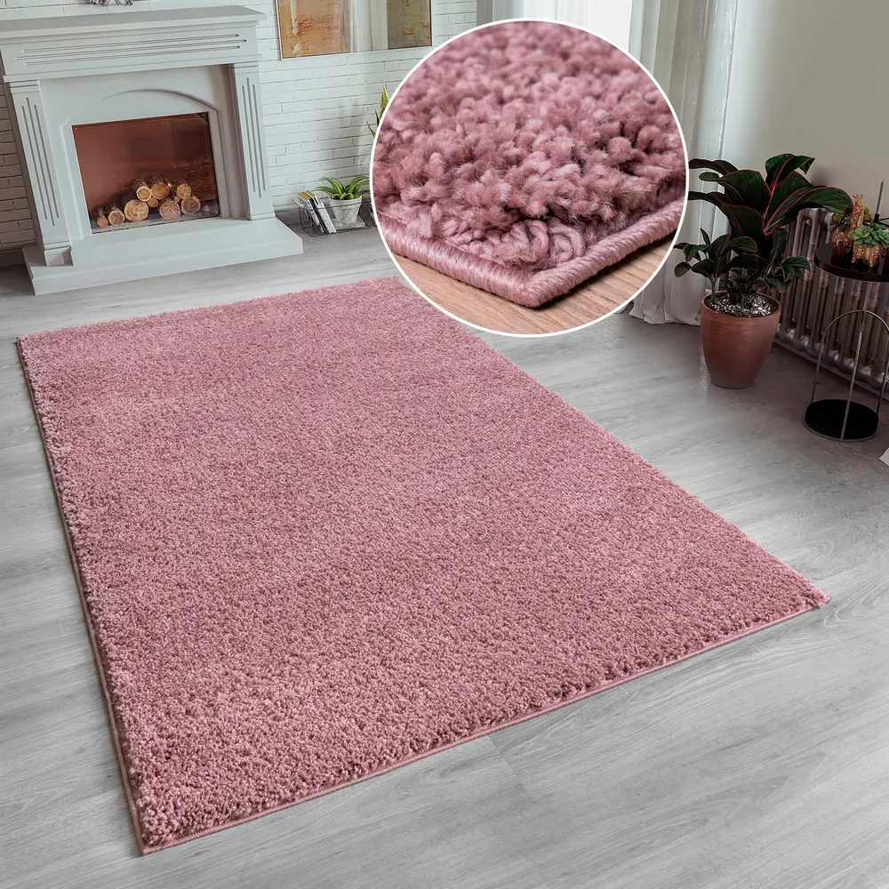 Covor pufos »Shaggy 30« violet, potrivit pentru podele incalzite, 200x200cm