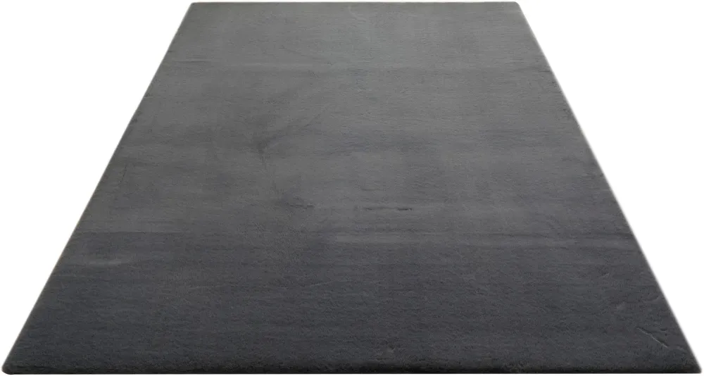 Covor »Rabbit« cu textura de blana antracit 80x150 cm