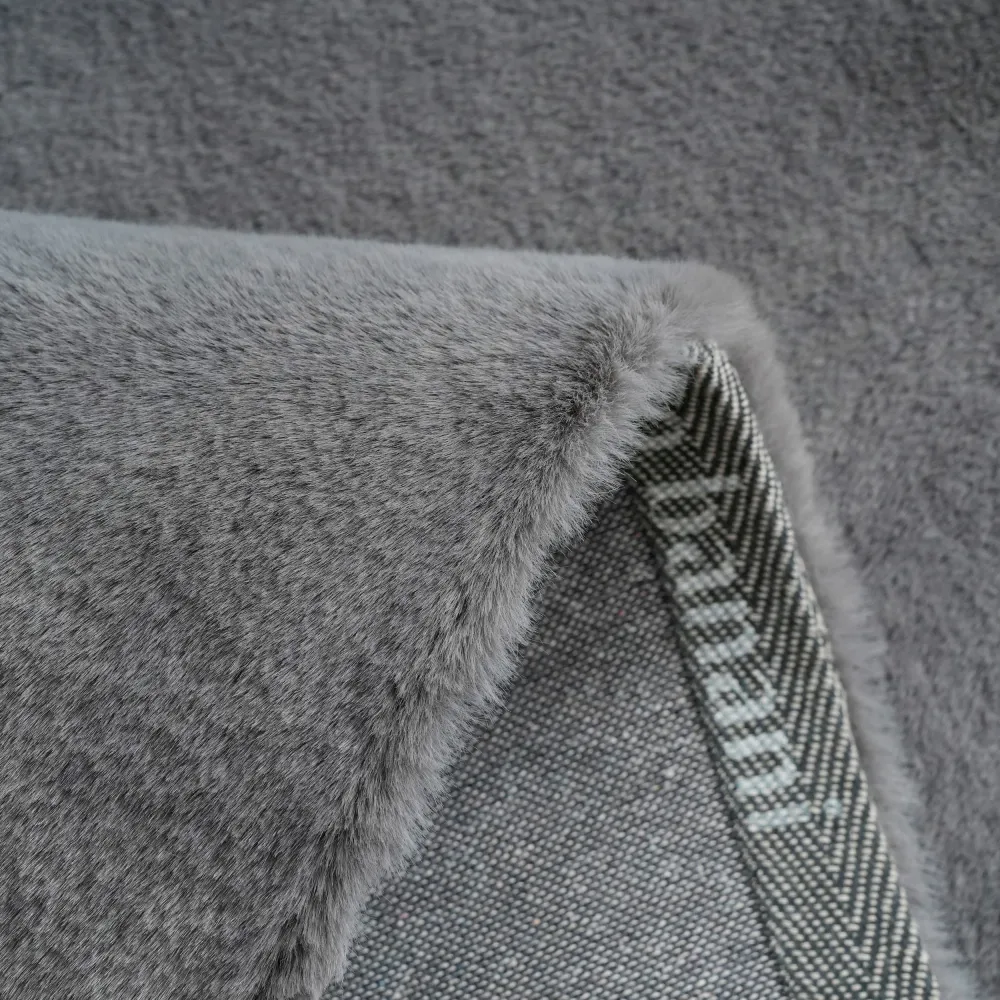 Covor »Rabbit« cu textura de blana antracit 80x150 cm