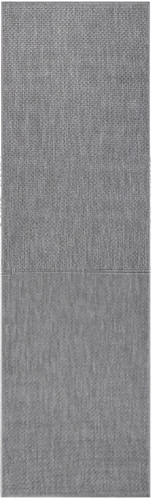 Covor Rhodos gri pentru interior și exterior, aspect de sisal 90x250 cm