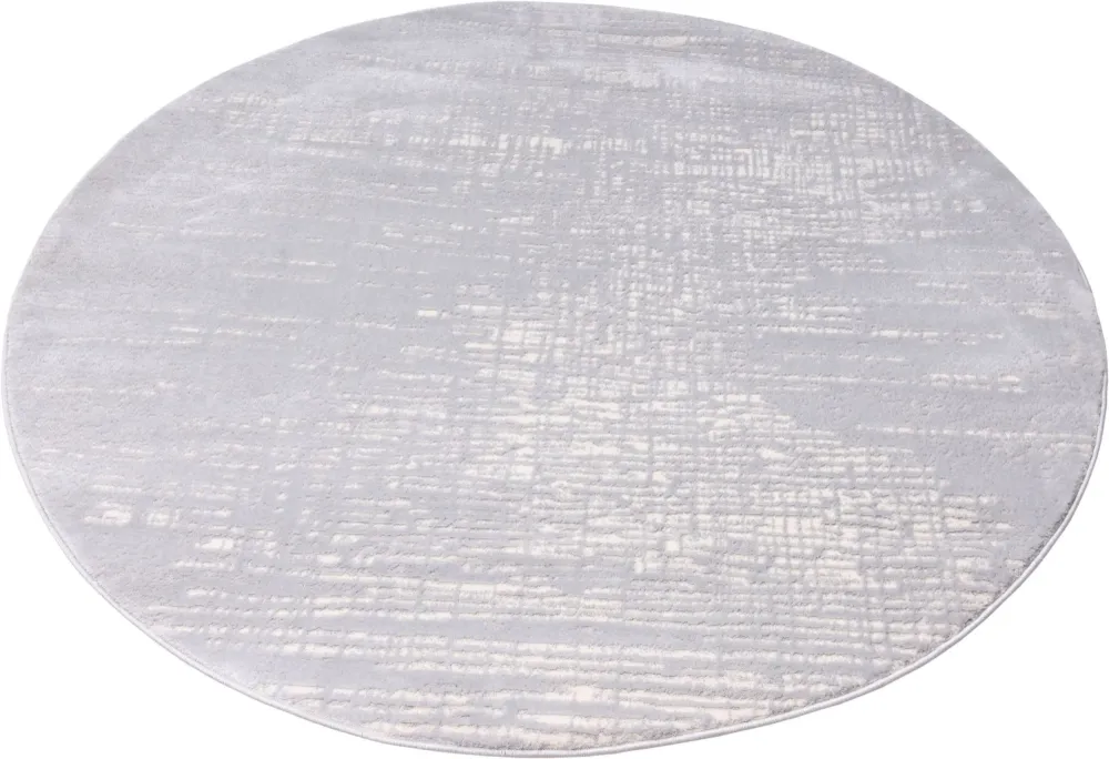 Covor rotund »Ariano« cu model vintage 3D, modern, gri 140 cm