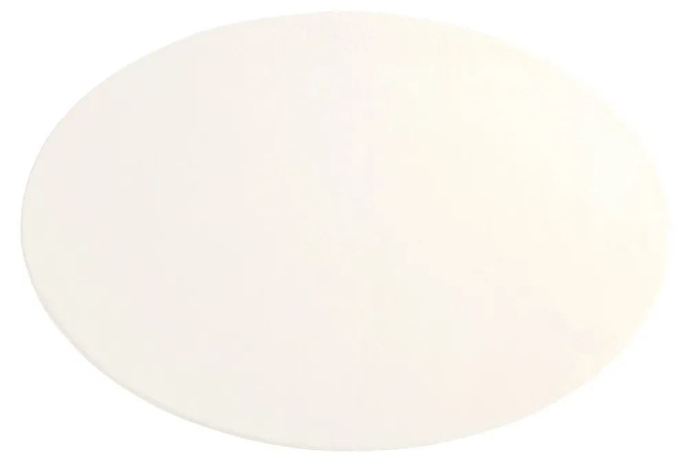 Covor rotund de blană sintetica »Balu« cu textura de iepure crem, 180 cm