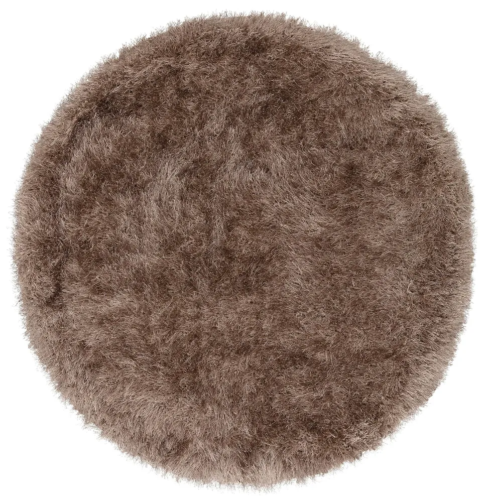 Covor rotund cu fire înalte Glossy 411, deosebit de moale, 120 cm