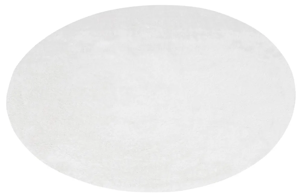 Covor rotund Micro Soft Ideal extra-pufos alb, 140 cm
