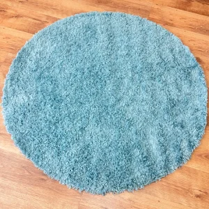 Covor rotund »My Shaggy« foarte pufos albastru 120 cm diametru