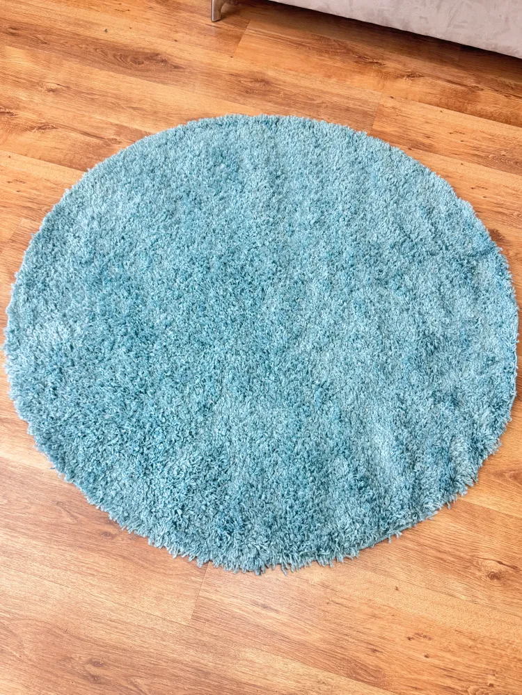 Covor rotund »My Shaggy« foarte pufos albastru 120 cm diametru