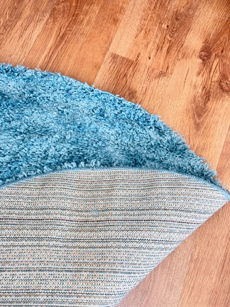 Covor rotund »My Shaggy« foarte pufos albastru 120 cm diametru