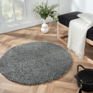 Covor rotund »My Shaggy« foarte pufos, gri, 100 cm diametru