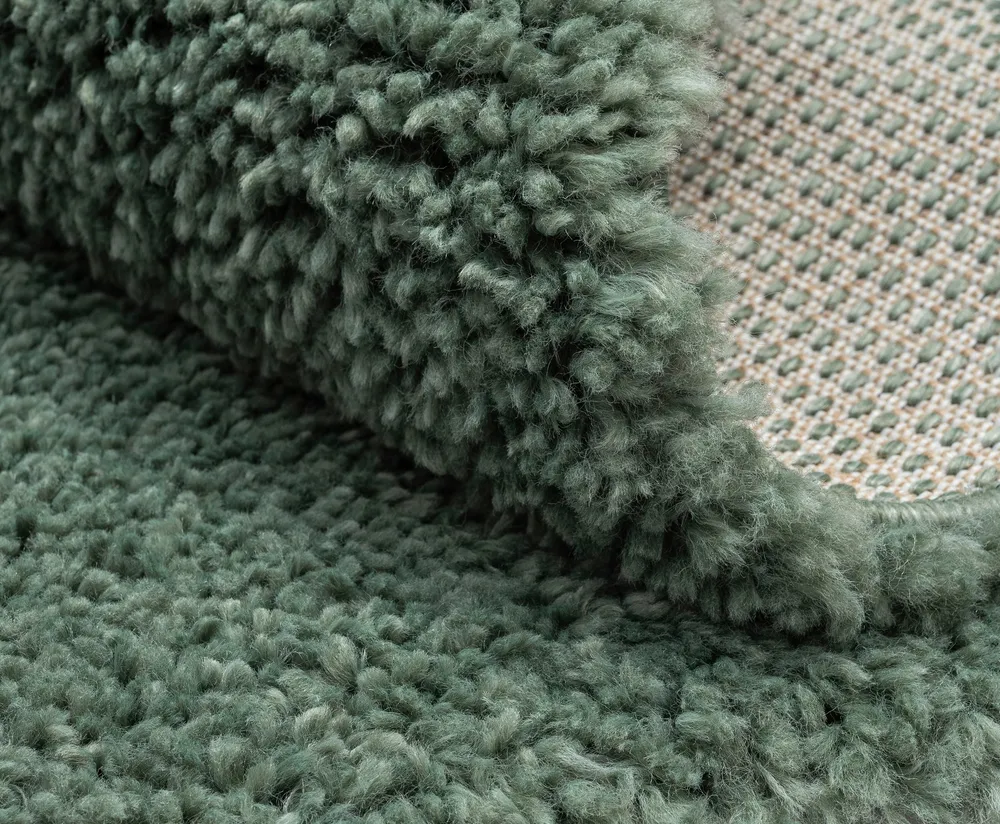 Covor rotund »My Shaggy« foarte pufos, verde, 150 cm diametru
