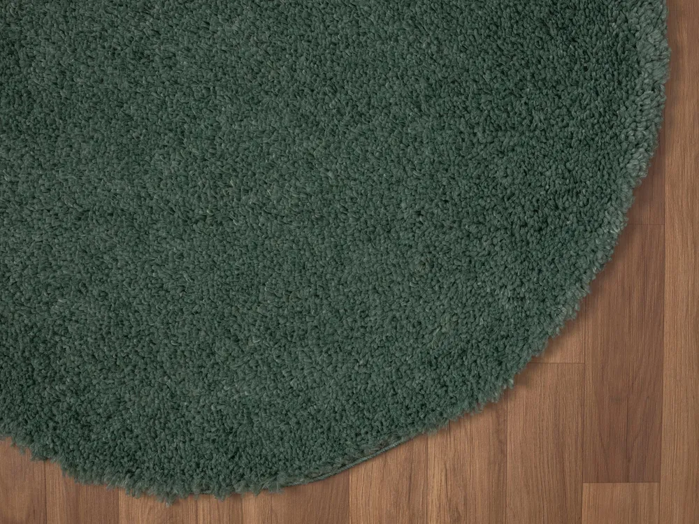 Covor rotund »My Shaggy« foarte pufos, verde, 150 cm diametru