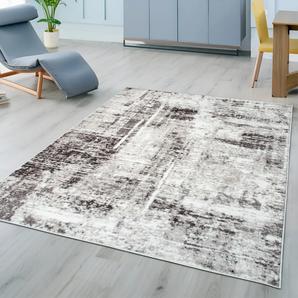 Covor Salsa cu aspect vintage maro, model modern 60x90 cm