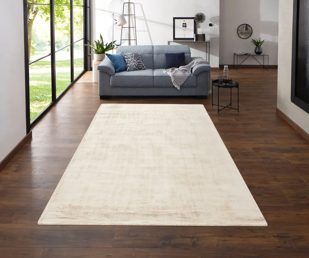 Covor »Shirley« din viscoza cu aspect matasos, crem 200x200 cm