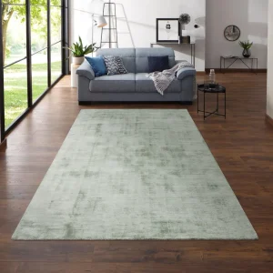 Covor »Shirley« din viscoza cu aspect matasos, turcoaz 200x200cm