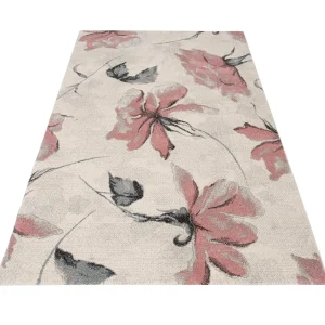 Covor Sofia cu model floral elegant roz, 60x90 cm
