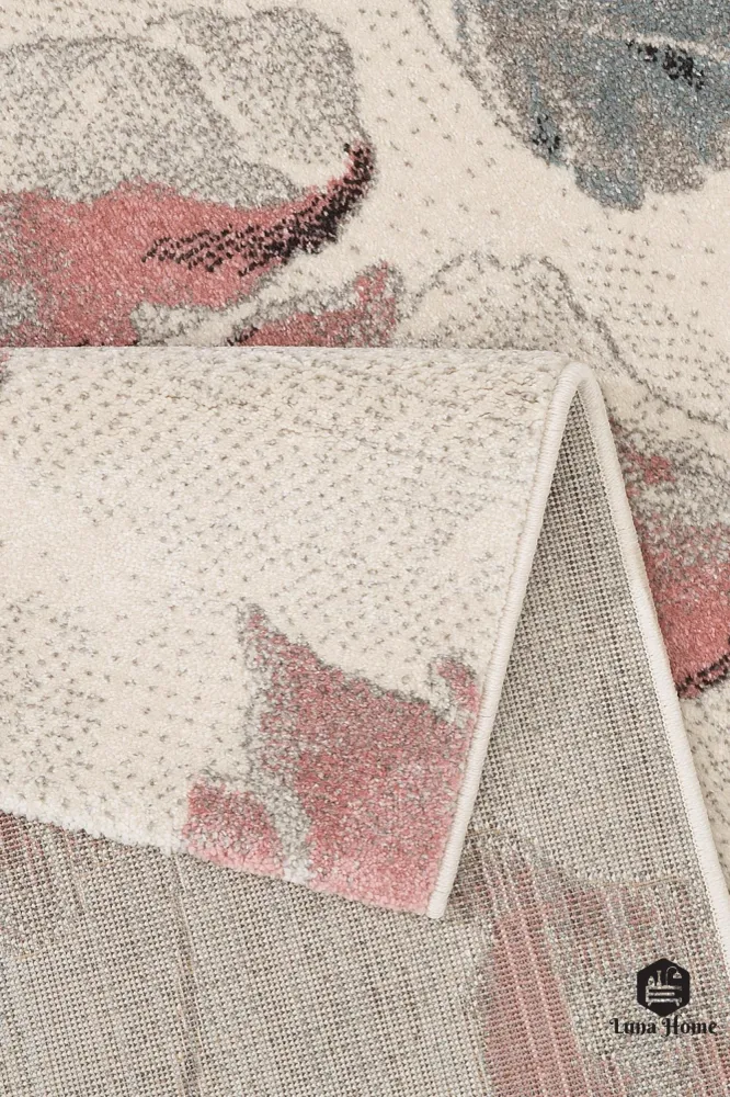 Covor Sofia cu model floral elegant roz, 60x90 cm