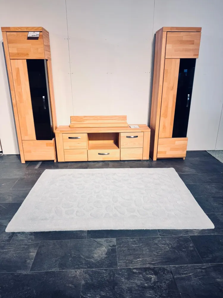 Covor »Stone Super« din lână pură albastru-gri 120x180 cm