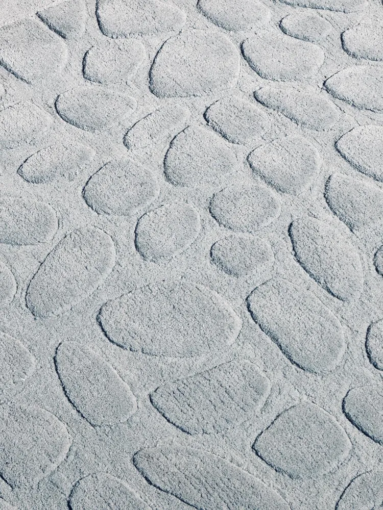 Covor »Stone Super« din lână pură albastru-gri 120x180 cm