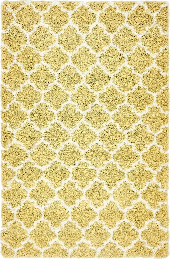 Covor »Temara Shag« foarte pufos, galben 152x244 cm