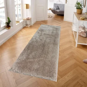 Covor traversă »Lagos« foarte moale si pufos culoare nisip 67x230 cm