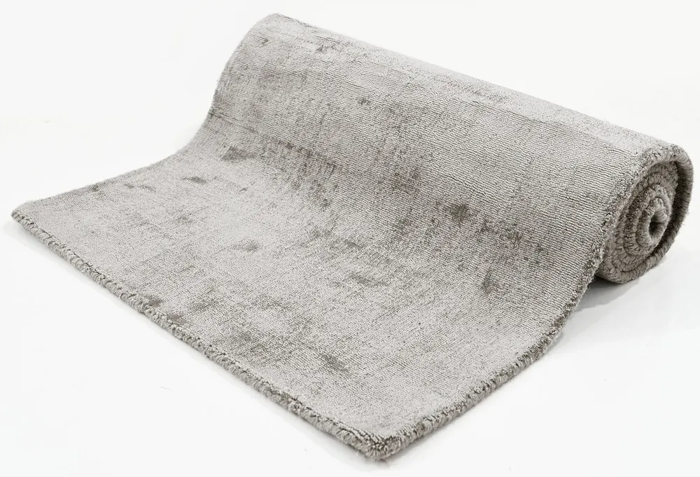 Covor traversă »Shirley« din viscoza cu aspect matasos, gri 67x230 cm