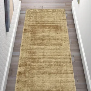 Covor traversă »Shirley« din viscoza cu aspect matasos, bej 67x230 cm