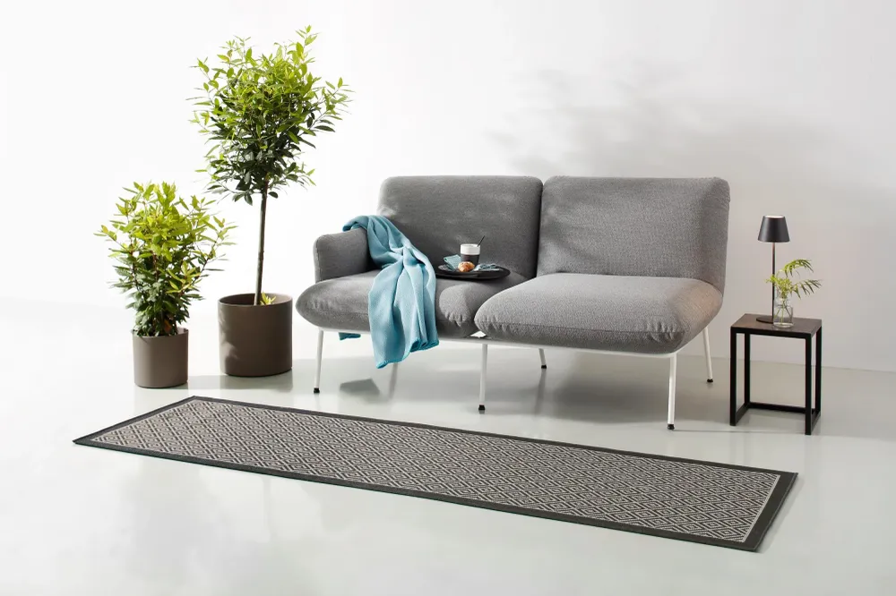 Covor traversa »Aliza« pentru interior si exterior, gri 67x230 cm
