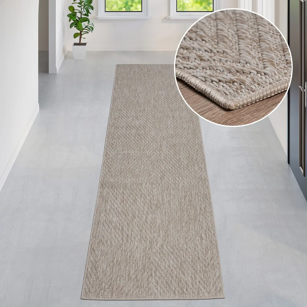 Covor traversa »Elsa« cu țesătură plată, potrivit si pentru exterior, 67x230 cm