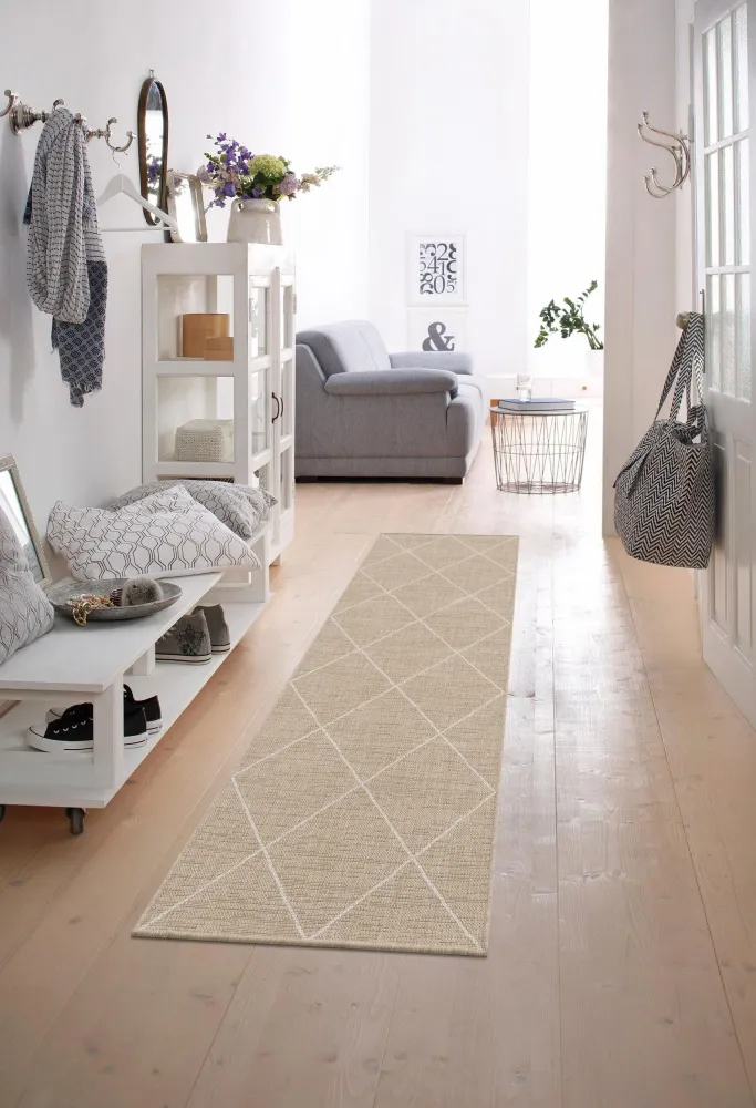 Covor traversa »Florenz« potrivit si pentru exterior, crem, 90x250 cm